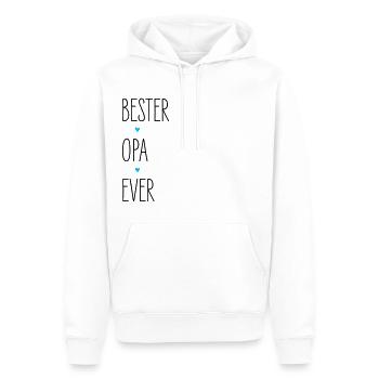 Bester Opa Ever, Großvater Herz Geburtstag Familie - Männer Premium Bio Hoodie - Weiß - Vorne - Nico (187cm)