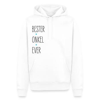 Bester Onkel Ever, Herz, Geburtstag, Familie - Männer Premium Bio Hoodie - Weiß - Vorne - Nico (187cm)