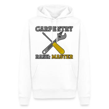 Rang de charpenterie Maître 2 - Sweat à capuche Premium bio Homme - blanc - Devant - Nico (187cm)