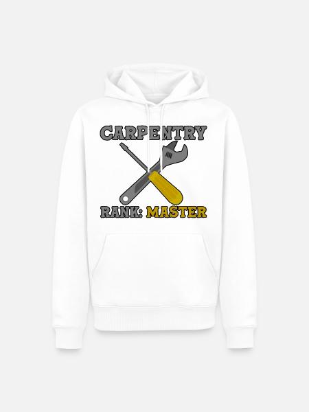 Carpentry Rank Master 2 - Men’s Premium Organic Hoodie - white