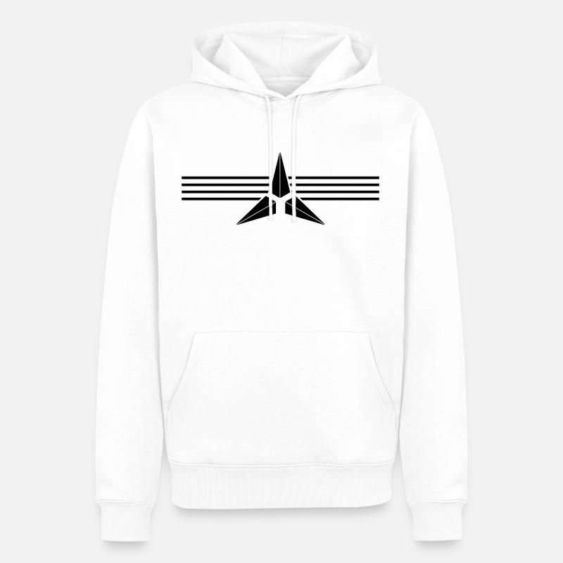 Etoile - Sweat à capuche Premium bio Homme - blanc