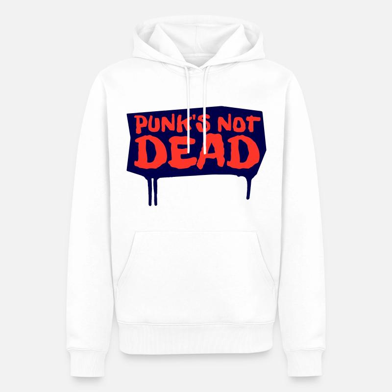 Les punks ne sont pas morts - Sweat à capuche Premium bio Homme - blanc