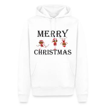Joyeux Noël Elfe - Sweat à capuche Premium bio Homme - blanc - Devant - Nico (187cm)