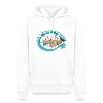 DINDASSE TEAM POSTER - Sweat à capuche Premium bio Homme - blanc - Devant - Nico (187cm)