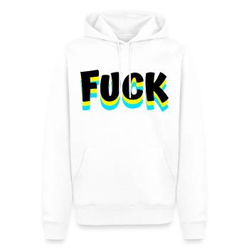 F.U.C.K.2 - by TitanTees - Men’s Premium Organic Hoodie - white - Front - Nico (187cm)