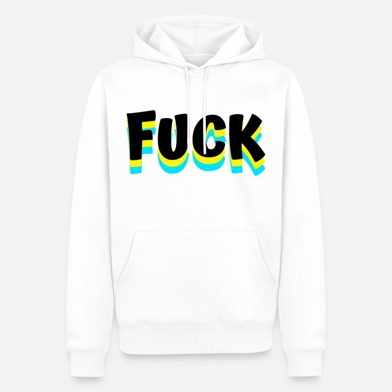 F.U.C.K.2 - par TitanTees - Sweat à capuche Premium bio Homme - blanc