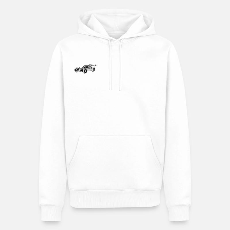 Minimalistischer Rc Buggy - Männer Premium Bio Hoodie - Weiß