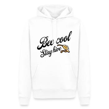 Abeilles et miel - Bee Cool Stay Hive - Sweat à capuche Premium bio Homme - blanc - Devant - Nico (187cm)
