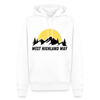 West Highland Way Scotland Pilgrimage Highlands - Men’s Premium Organic Hoodie - white - Front - Nico (187cm)