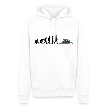 Pistenraupe schwarz Evolution Pistenfahrzeuge - Männer Premium Bio Hoodie - Weiß - Vorne - Nico (187cm)