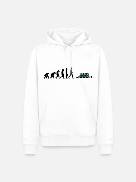 Dameuse noire Dameuse Evolution - Sweat à capuche Premium bio Homme - blanc