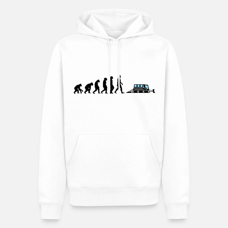Dameuse noire Dameuse Evolution - Sweat à capuche Premium bio Homme - blanc