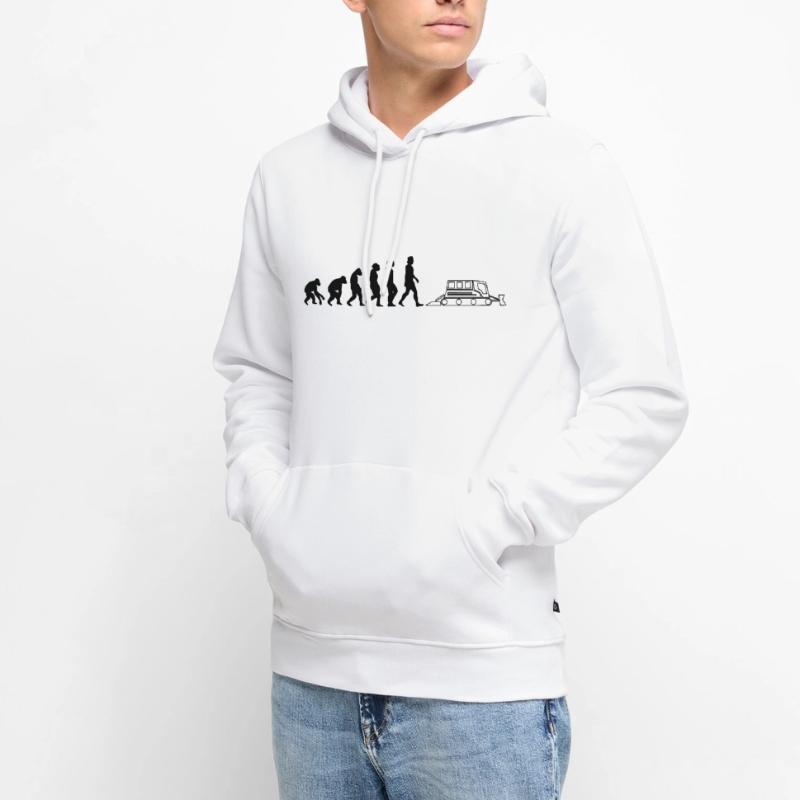 Dameuse dameuse Evolution dameuse noire Sweat à capuche Premium bio Homme