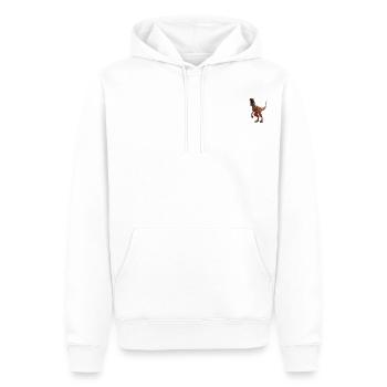 T-Rex - Sweat à capuche Premium bio Homme - blanc - Devant - Nico (187cm)