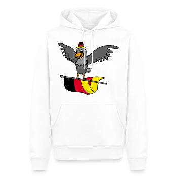 Allemagne Eagle - Sweat à capuche Premium bio Homme - blanc - Devant - Nico (187cm)