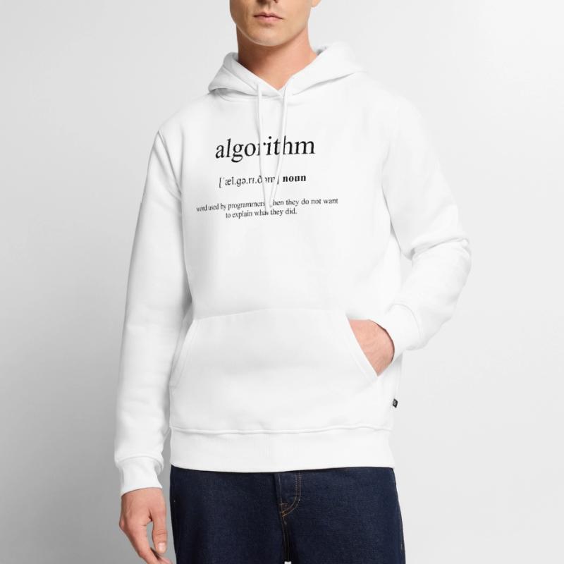 Algorithm (Algorithmus) Definition Dictionary Männer Premium Bio Hoodie