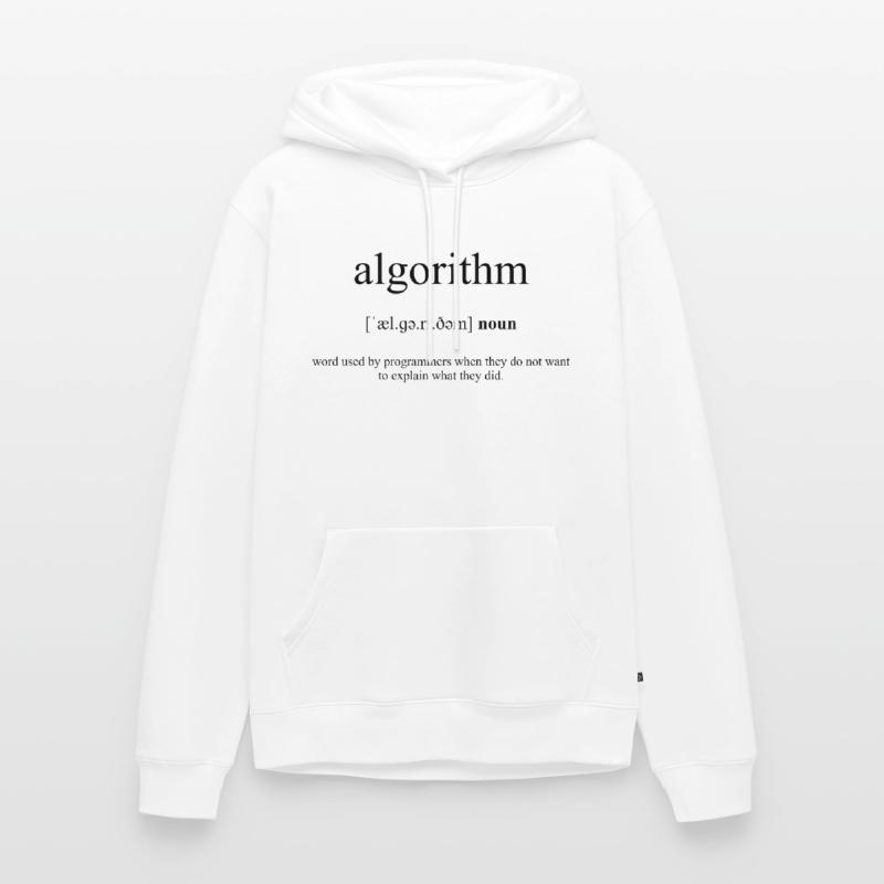 Algorithm (Algorithmus) Definition Dictionary Männer Premium Bio Hoodie