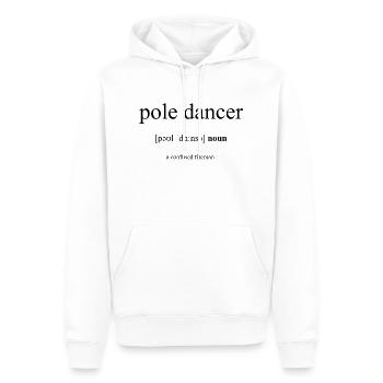 Pole Dancer (Pole-Tänzer/in) Definition Dictionary - Men’s Premium Organic Hoodie - white - Front - Nico (187cm)