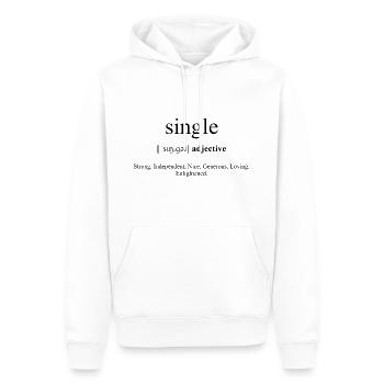 Single definition dictionary - Men’s Premium Organic Hoodie - white - Front - Nico (187cm)