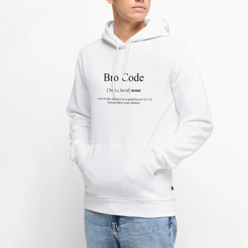 Bro Code Definition Dictionary Men’s Premium Organic Hoodie