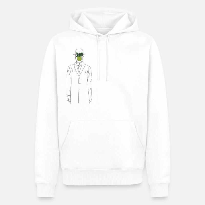René Magritte - Sweat à capuche Premium bio Homme - blanc