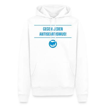 Gegen jeden Antisemitimus!- Zeug - Männer Premium Bio Hoodie - Weiß - Vorne - Nico (187cm)