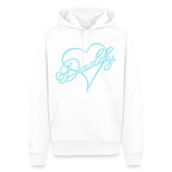 Daddy with Heart Boy Blue - Men’s Premium Organic Hoodie - white - Front - Nico (187cm)