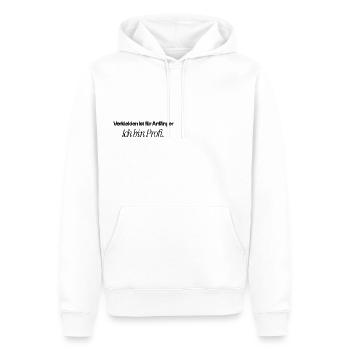 Verkleiden ist für Anfänger. Ich bin Profi. - Männer Premium Bio Hoodie - Weiß - Vorne - Nico (187cm)