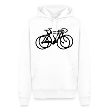 Vélos - Sweat à capuche Premium bio Homme - blanc - Devant - Nico (187cm)