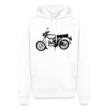 S50 - Sweat à capuche Premium bio Homme - blanc - Devant - Nico (187cm)