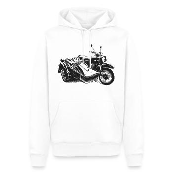 Simson Schwalbe Duo - Sweat à capuche Premium bio Homme - blanc - Devant - Nico (187cm)