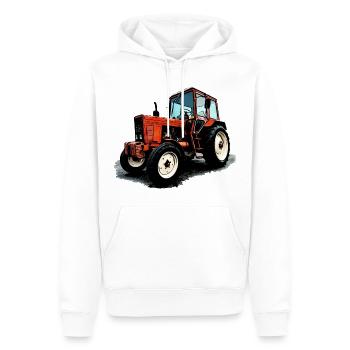 Belarus MTS 550 - Männer Premium Bio Hoodie - Weiß - Vorne - Nico (187cm)