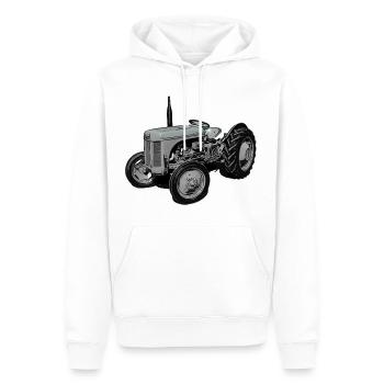 Vieux tracteur Fergie TE20 - Sweat à capuche Premium bio Homme - blanc - Devant - Nico (187cm)