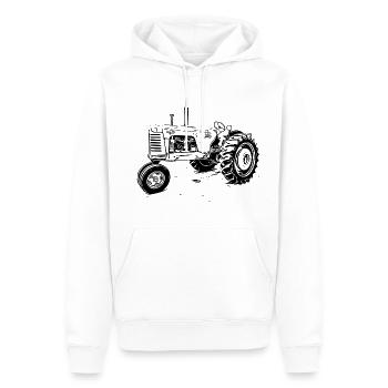 Tracteur Oliver 88 - Sweat à capuche Premium bio Homme - blanc - Devant - Nico (187cm)