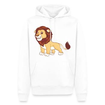 Un lion magnifique - Sweat à capuche Premium bio Homme - blanc - Devant - Nico (187cm)