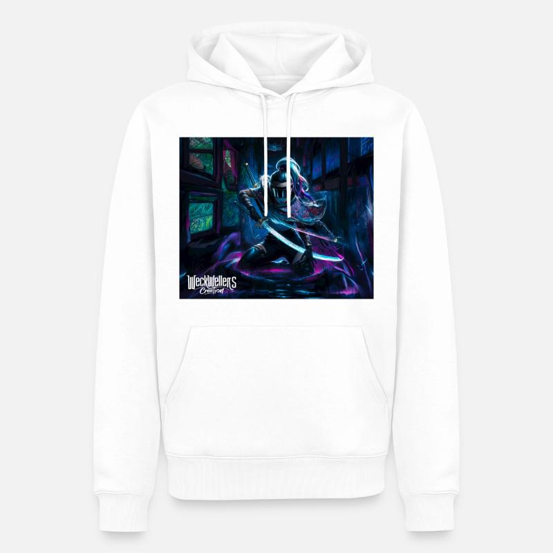 Graffiti Anime Samouraï - Sweat à capuche Premium bio Homme - blanc