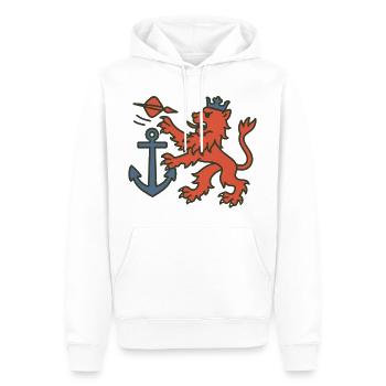 Dusseldorf Lion with Dart - Men’s Premium Organic Hoodie - white - Front - Nico (187cm)