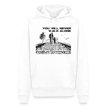 Father & Son – Never Alone - Men’s Premium Organic Hoodie - white - Front - Nico (187cm)