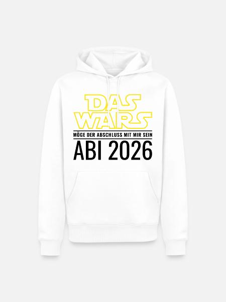 Abi 2026 Das wars Möge der Abschluss mit mir sein - Männer Premium Bio Hoodie - Weiß