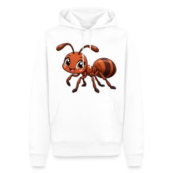 Ameise Kawaii Style – Süßes kleines Insekt - Männer Premium Bio Hoodie - Weiß - Vorne - Nico (187cm)