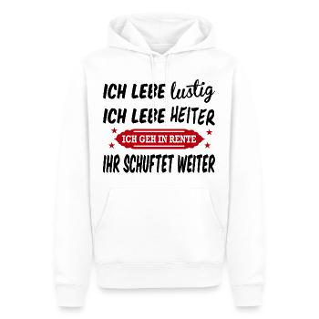 Lustig Heiter Rentner Rentnerin Beruf Sprüche - Männer Premium Bio Hoodie - Weiß - Vorne - Nico (187cm)