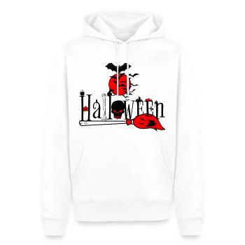 Joyeux halloween - Sweat à capuche Premium bio Homme - blanc - Devant - Nico (187cm)