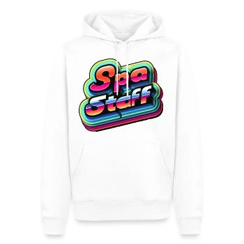 Spa Staff 8 - Men’s Premium Organic Hoodie - white - Front - Nico (187cm)