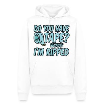 Do You Have Tape Because I'm Ripped 4 - Männer Premium Bio Hoodie - Weiß - Vorne - Nico (187cm)