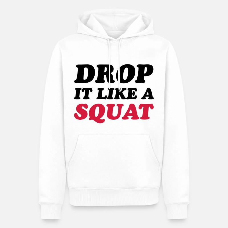 Squat - Sweat à capuche Premium bio Homme - blanc