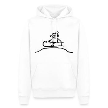 Schlitten fahren - Männer Premium Bio Hoodie - Weiß - Vorne - Nico (187cm)