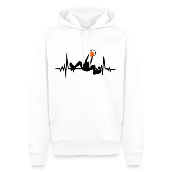 Basketball Basketball Heart Beat Basketball Player - Men’s Premium Organic Hoodie - white - Front - Nico (187cm)