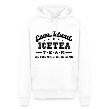 long island icetea team - Männer Premium Bio Hoodie - Weiß - Vorne - Nico (187cm)
