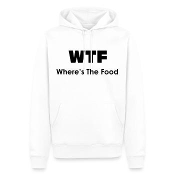 WTF - Männer Premium Bio Hoodie - Weiß - Vorne - Nico (187cm)