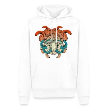 Khnum - Sweat à capuche Premium bio Homme - blanc - Devant - Nico (187cm)